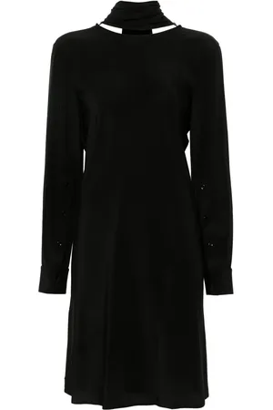 Helmut Lang V-neck silk mini dress
