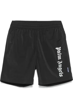 Palm Angels Logo-print swim shorts