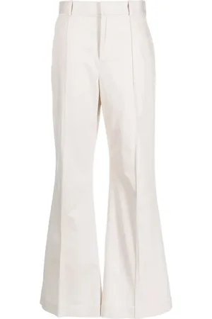Ralph Lauren High-waisted stretch-cotton flared trousers