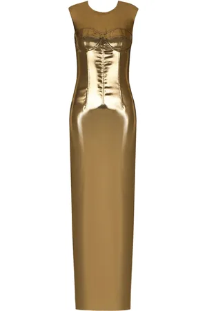 Dolce & Gabbana Metallic bustier maxi dress