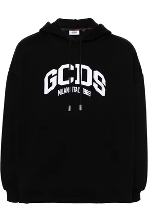 GCDS Logo-embroidered hoodie