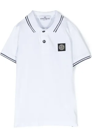 Stone Island Compass-patch tipped polo shirt