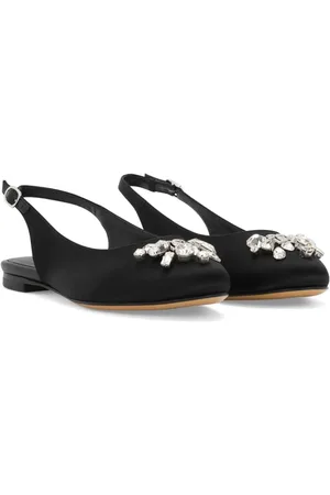 Dolce & Gabbana Crystal-embellished slingback ballerina shoes
