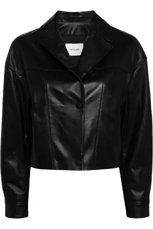 YVES SALOMON Cropped leather jacket