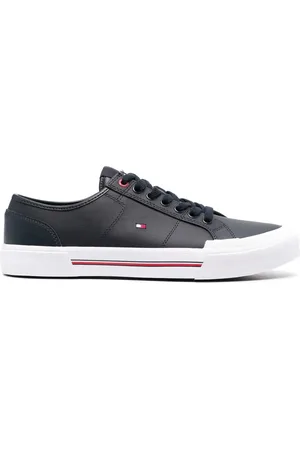 Tommy Hilfiger Logo-embroidered low-top leather sneakers