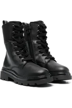 Twin-Set Leather combat boots