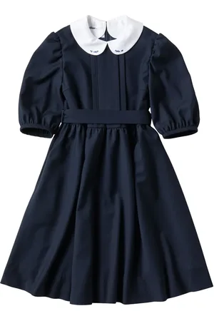 Familiar Floral-embroidered belted dress