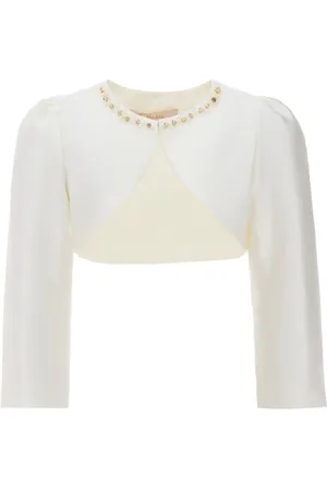 Tulleen Cropped satin jacket
