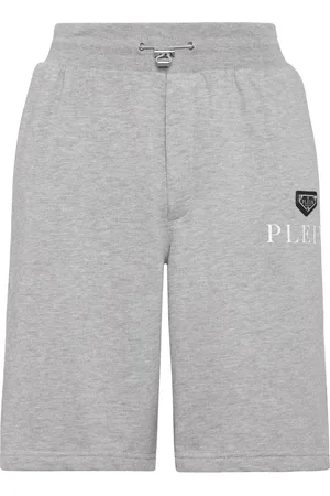 Philipp Plein Logo-plaque cotton-blend shorts