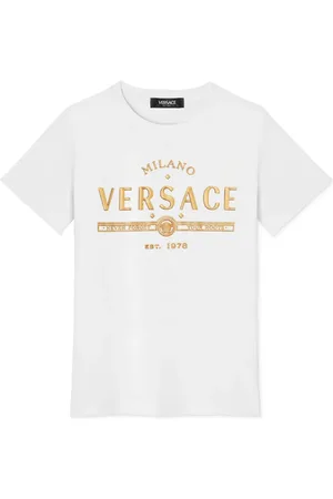 VERSACE Glitter-logo T-shirt
