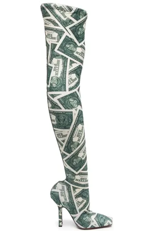 Vetements Million Dollar Boomerang thigh-high 115mm boots