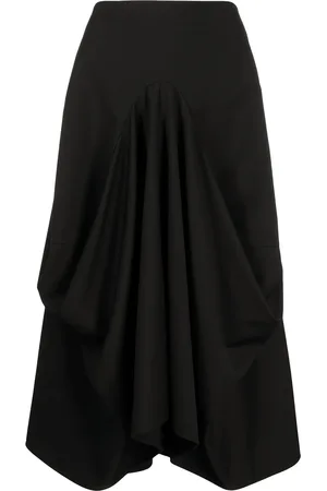GOEN.J Structured draping midi skirt