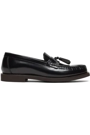 Brunello Cucinelli Monili-tassel polished leather loafers