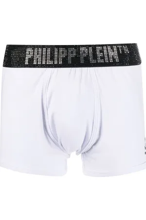 Philipp Plein Stones rhinestone-logo boxers