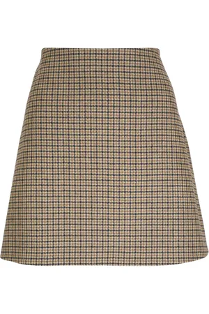 Moncler Check-pattern straight skirt