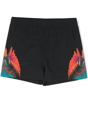 MARCELO BURLON Sunset Wings-print swim shorts