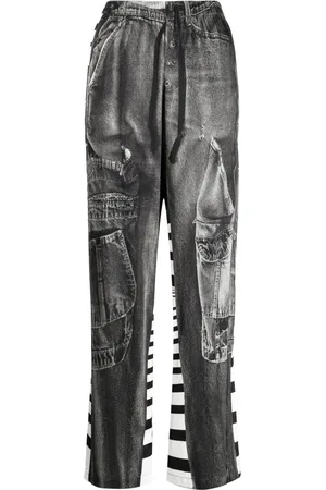 JNBY Eye-catching graphic-print track pants