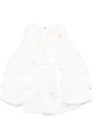 MISS BLUMARINE Floral-appliqu?? blouse