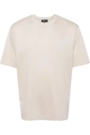 MAN ON THE BOON. Glossy crew-neck cotton T-shirt