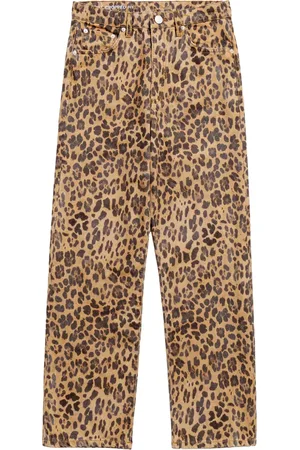 Bimba y Lola Leopard-print cropped jeans