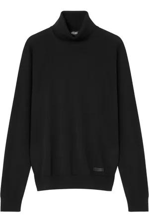 VERSACE Turtleneck silk-blend sweater