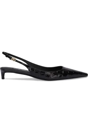 Dolce & Gabbana 30mm croc-effect slingback pumps