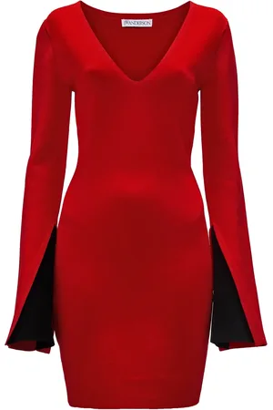 J.W.Anderson Contrast-sleeve V-neck dress