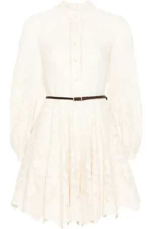 ZIMMERMANN Ottie floral-embroidered mini dress