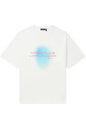 FIVE CM Slogan-embroidered cotton T-shirt
