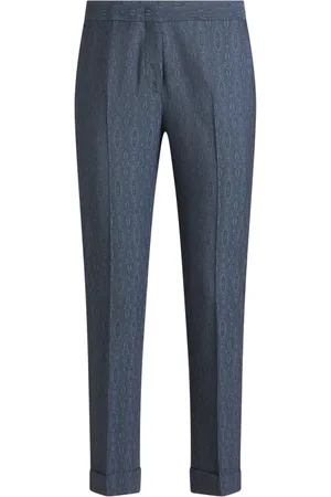 Etro Geometric-pattern tailored trousers