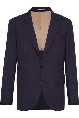 Brunello Cucinelli Checked single-breasted blazer