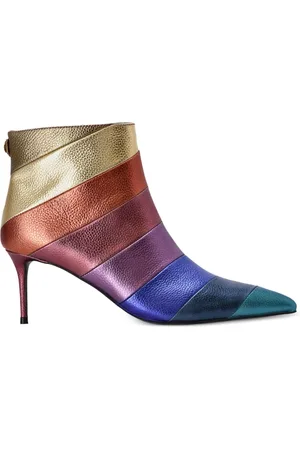 Kurt Geiger Belgravia 65mm metallic-finish ankle boots