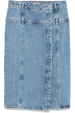 STINE GOYA Denim midi skirt