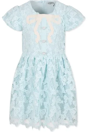 Self-Portrait Bow-detail lace dress
