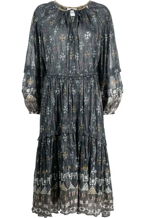 Isabel Marant Fratela graphic-print cotton midi dress