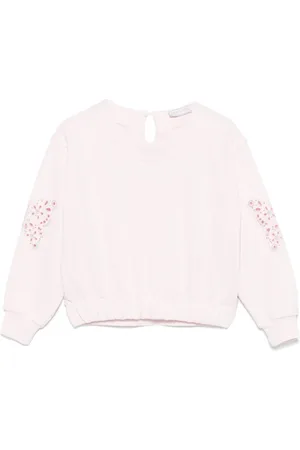 MONNALISA Butterfly-embroidered sweatshirt