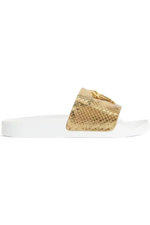 Giuseppe Zanotti Brett snakeskin-effect slides
