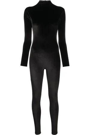 Atu Body Couture Long-sleeve velvet jumpsuit