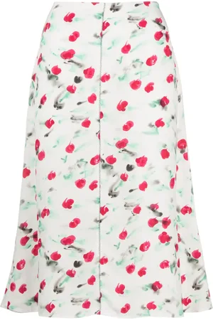 Marni Floral-print midi skirt