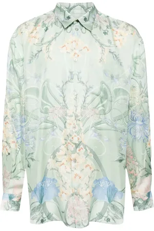 Camilla Floral-print silk shirt