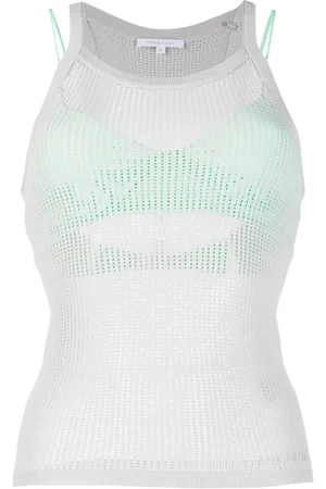 Patrizia Pepe Sleeveless mesh tank top