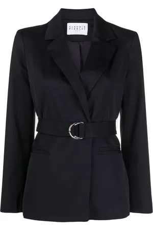 Claudie Pierlot Belted-waist blazer