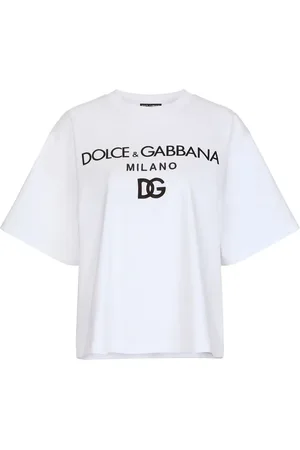 Dolce & Gabbana Flocked-logo cotton T-shirt