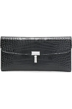 Totême T-lock crocodile-embossed wallet