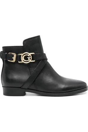 Guess Floriza logo-plaque leather boots