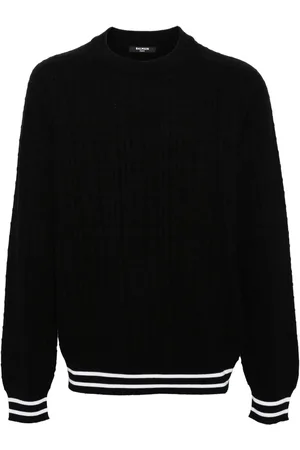 Balmain Patterned-jacquard merino jumper