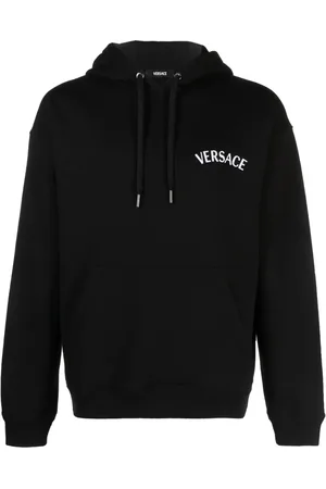 VERSACE Milano Stamp-embroidered cotton hoodie