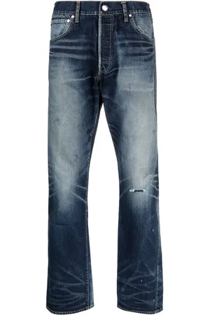 VISVIM Distressed straight-leg jeans