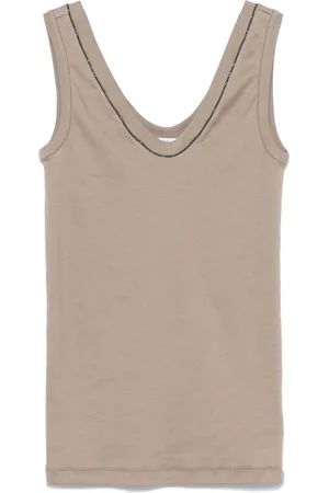 Brunello Cucinelli Monili-chain detailed tank top