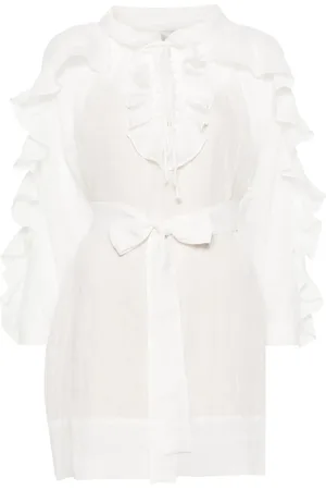 PNK Ruffled linen mini dress